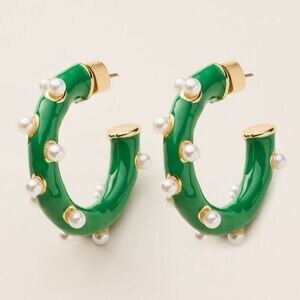 Pearl polka dot hoop earrings - Kate spade x target NWT